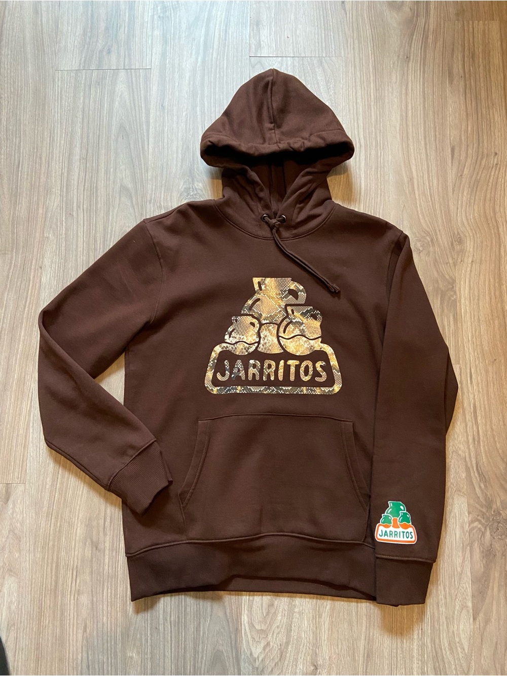 Jarritos Graphic Pullover Hoodie in Brown Like New size M